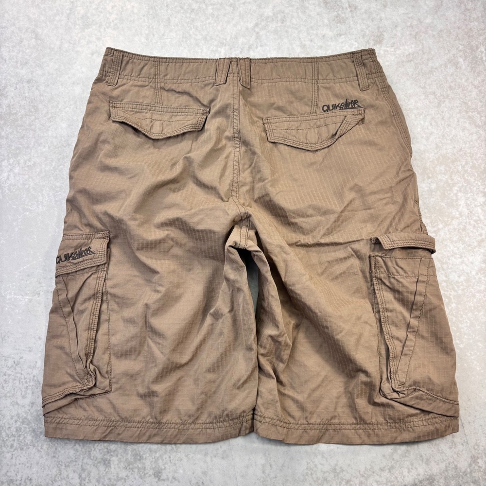 Quiksilver Ripstop Cargo Shorts Men's Size 32 Brown Outdoor Hiking Utility